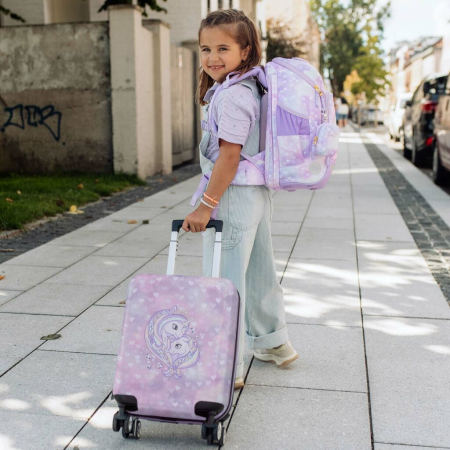 Troler pentru copii, cu roți 360°, Unicorn Princess Purple [1]