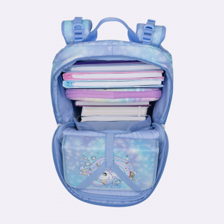 Ghiozdan, rucsac ergonomic cu perna de aer, Active Air FLX, Unicorn Princess Ice Blue [7]