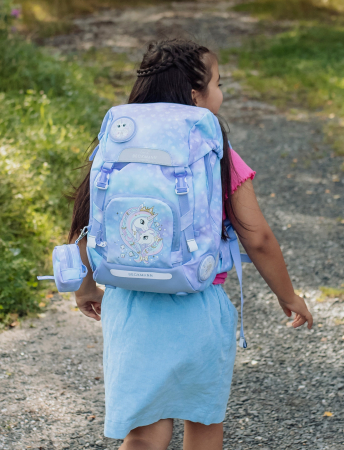 Penare si ghiozdane - Ghiozdan, rucsac ergonomic pentru scoala, Clasic, Unicorn Princess Ice Blue