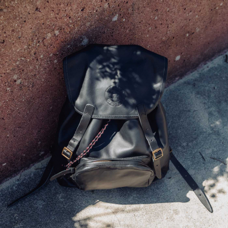 Ghiozdan de piele, Negru - 30 L [4]