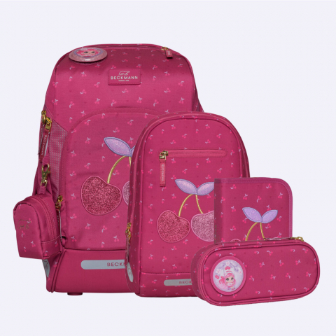 Penare si ghiozdane - GHIOZDAN, RUCSAC ERGONOMIC CU PERNA DE AER, SET ACTIVE AIR FLX 6 PIESE, CHERRY