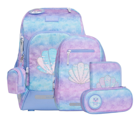 Ghiozdan, rucsac ergonomic cu perna de aer, set Active Air FLX 6 piese, SEASHELL - BECKMANN