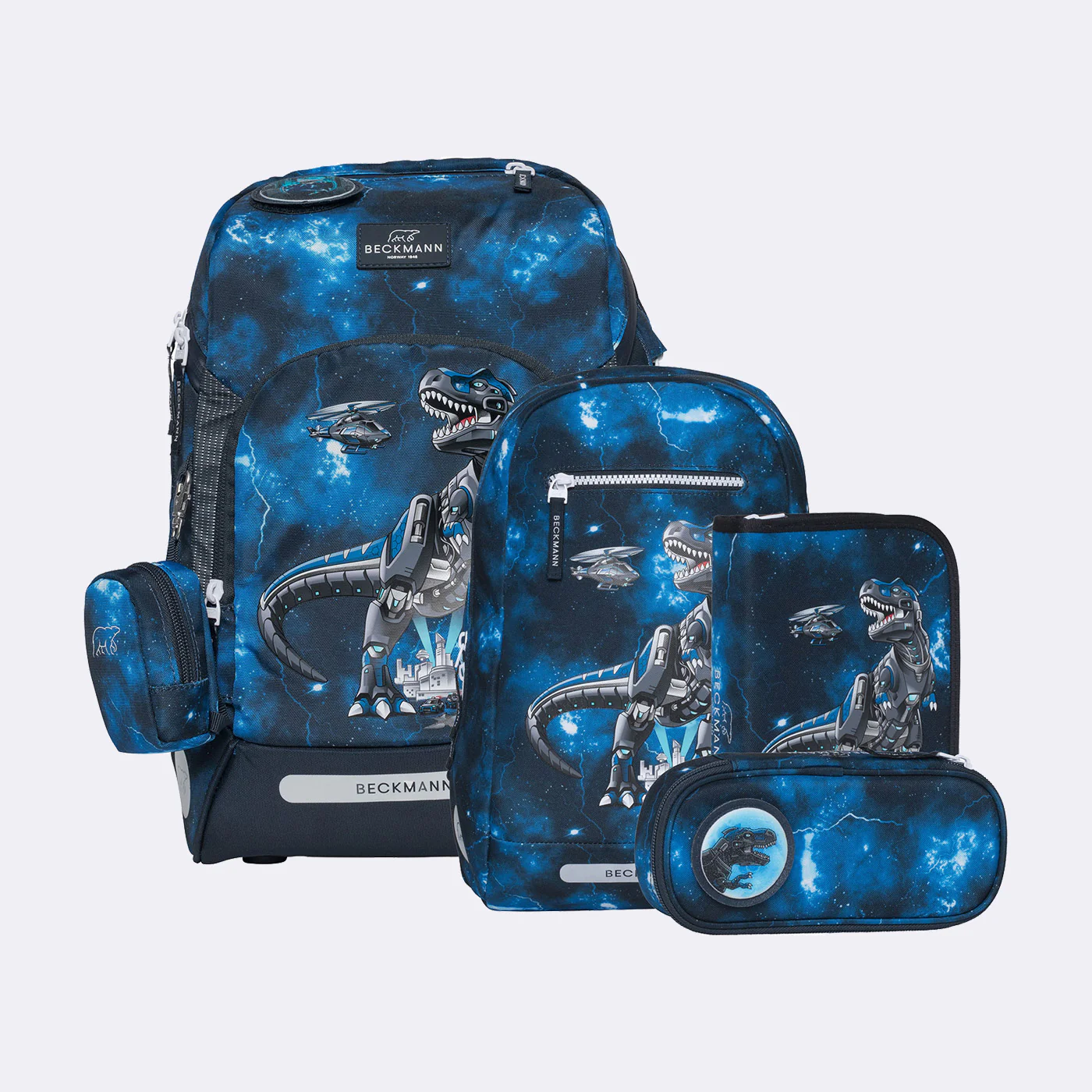 Ghiozdan, rucsac ergonomic cu perna de aer, set Active Air FLX 6 piese, tech rex