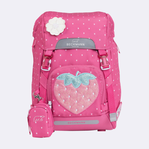 Beckmann - Ghiozdan, rucsac ergonomic pentru școală, Clasic Căpșuni