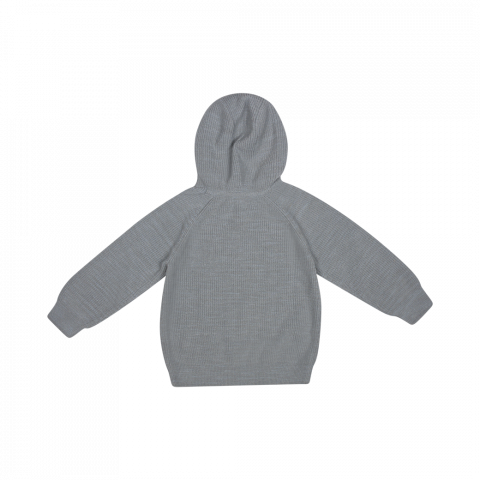 Hoodie Clay, bumbac organic, Greyish blue, Baje [2]