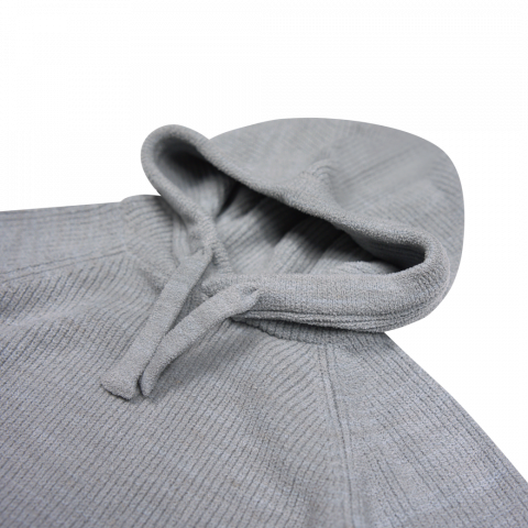 Hoodie Clay, bumbac organic, Greyish blue, Baje [4]