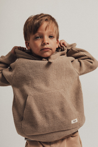 Baje - Hoodie Clay, bumbac organic, Peanut, Baje