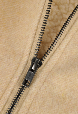 Jacheta din amestec de lana fiarta, Rose, culoarea Peanut [3]