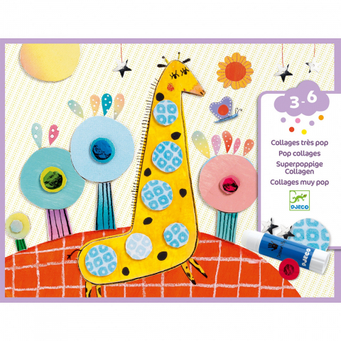 Creative - Joc creativ Colaje animale hazlii, Djeco