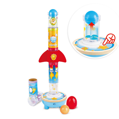 Jucarii Hape - Jucarie de stivuit - Racheta cu ventilator si numere