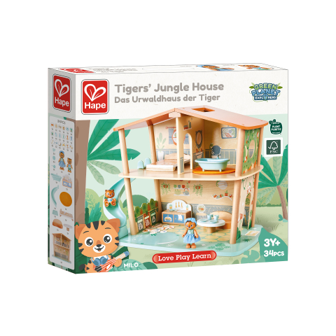 Jucarie din lemn - Casa din jungla a tigrilor (38 piese) [2]