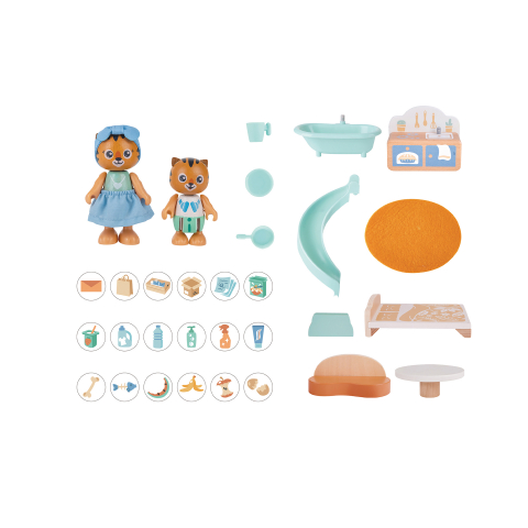 Jucarie din lemn - Casa din jungla a tigrilor (38 piese) [3]