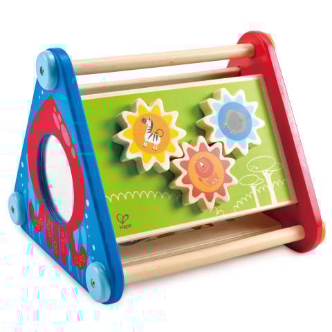 Jucarii Hape - Jucarie din lemn interactiva - Triunghi cu activitati