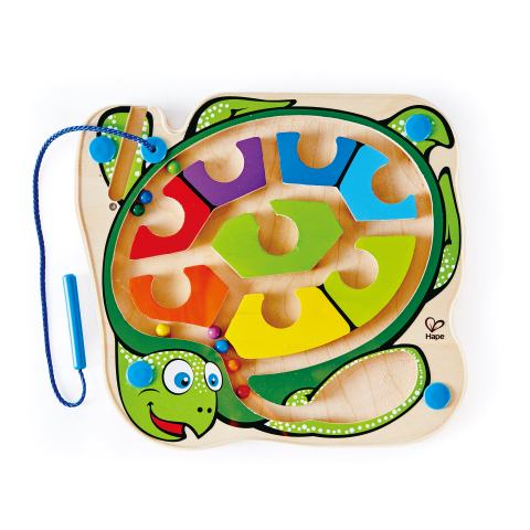 Jucarii Hape - Jucarie din lemn - Labirint magnetic broasca testoasa