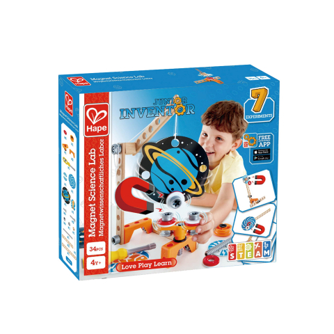 Jucarii Hape - Jucarie din lemn - Laboratorul cu magneti (34 piese)