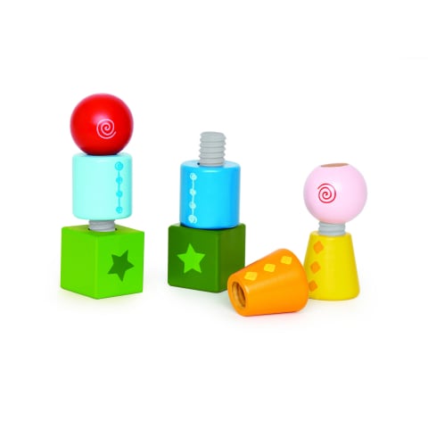 Jucarii Hape - Jucarie din lemn - Set constructie prin insurubare