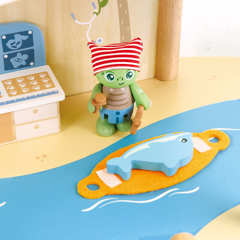 Jucarie din lemn - Set de joaca salvarea oceanelor (48 piese) [8]