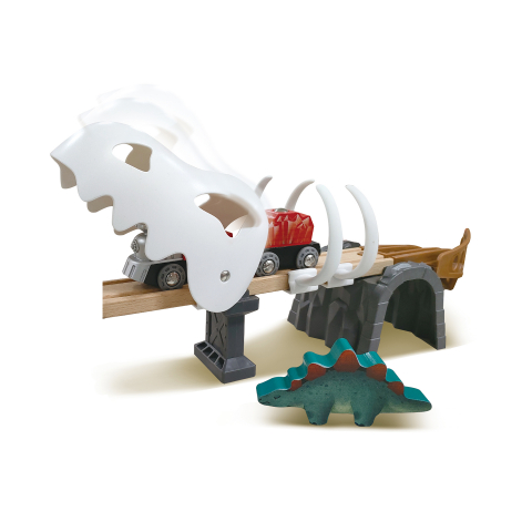Jucarie din lemn - Tren de jucarie aventură Dino (61 piese) [3]
