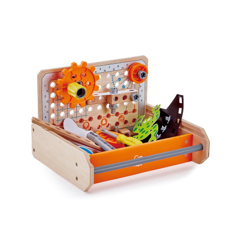 Jucarii Hape - Jucarie din lemn - Trusa de scule cu experimente stiintifice (32 piese)