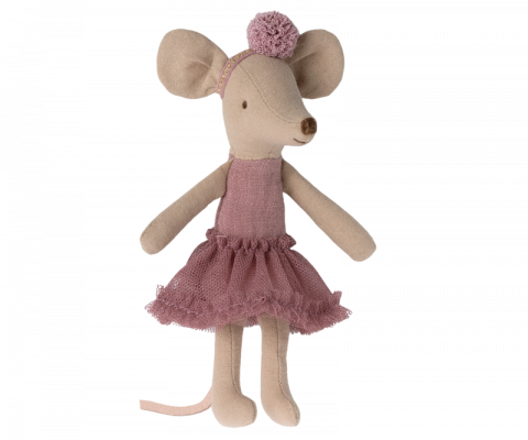 Produse - Jucarie textila, Ballerina mouse, Big sister - Heather, Maileg