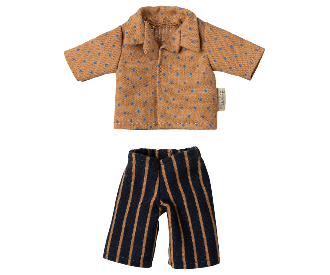 Jucarii educative - JUCARIE TEXTILA MAILEG - Cămașă și pantaloni cu dungi, Tatăl Șoricel