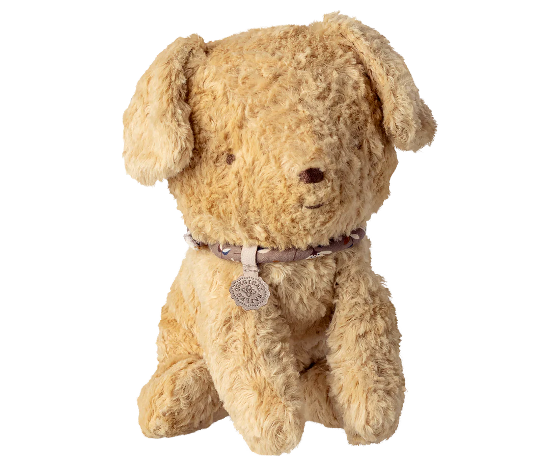 Jucării bebe - jucarie textila maileg  - Cățeluș, Mic - Nisip deschis