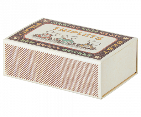 Jucărie textilă, Triplets, Baby mice in matchbox - Maileg [1]