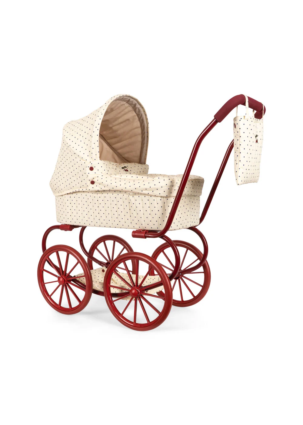 Konges sløjd - Konges Sløjd - Accesorii - Cărucior de păpușă Minnie - alb cu puncte rosii