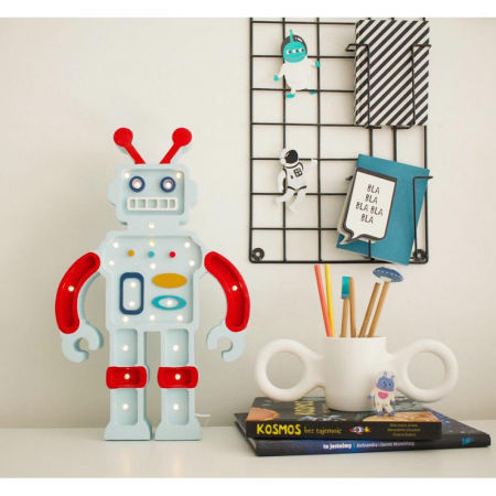 Produse - Lampa LITTLE LIGHTS Robot, Metalic Blue