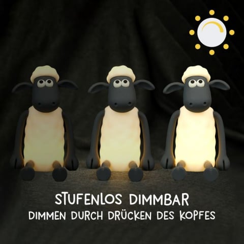 Lampa MegaLight LED „Shaun the Sheep” care funcționează cu baterii, RGB reglabil + funcție de cronometru [3]