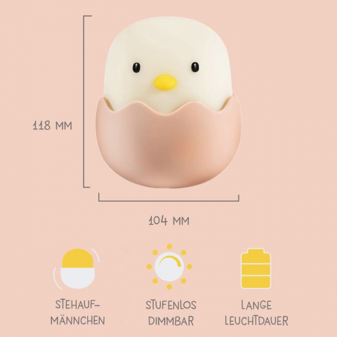 Lampă MegaLight LED tip pui EGGY EGG RGB reglabilă cu baterie [6]