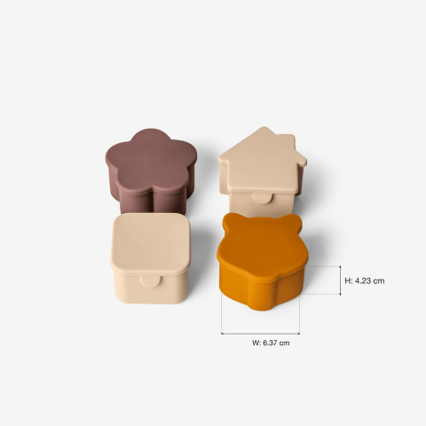 Organizatoare pentru caserola de prânz - Set de 4 bucati - Beige/Caramel/Plum [5]