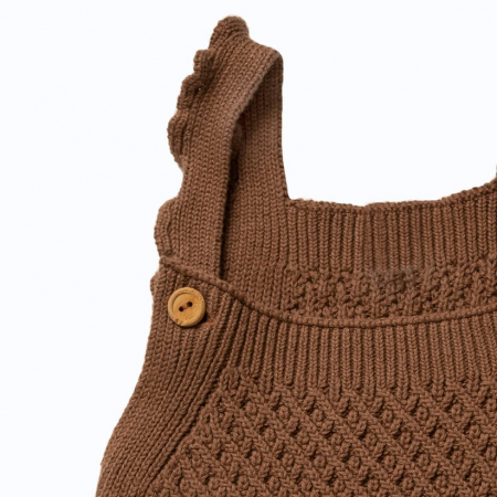 Pantaloni Alma, bumbac organic, maro, Hanevild [1]