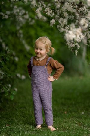 Pantaloni Alma, bumbac organic, mov, Hanevild [3]