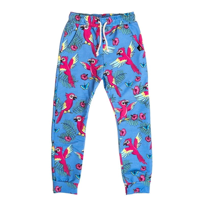 Mullido - Pantaloni, bumbac organic, Blue Parrot, Mullido