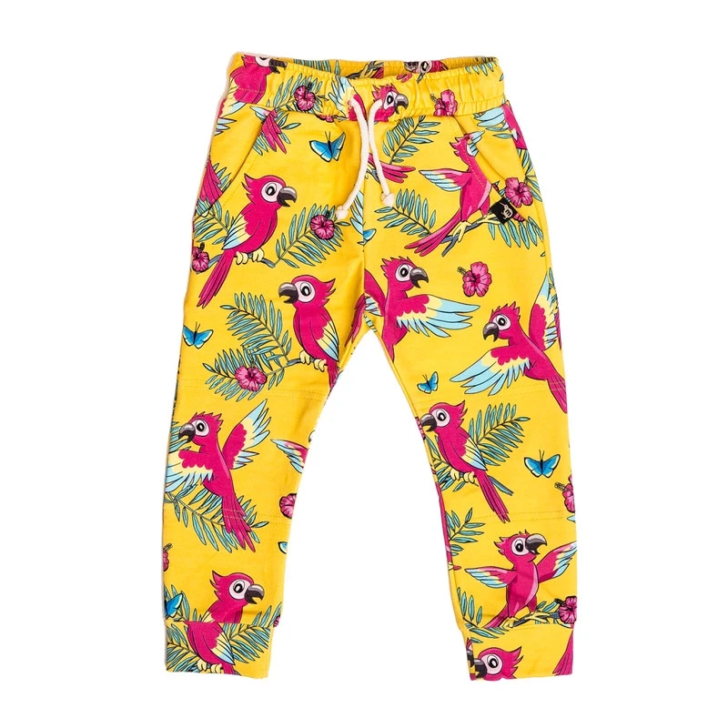Mullido - Pantaloni, bumbac organic, Yellow Parrot, Mullido