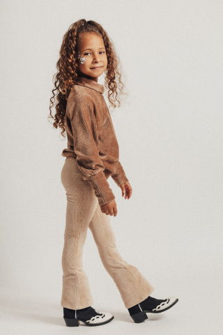 Pantaloni & Colanti - Pantaloni evazați din catifea raiata, Yate, bumbac organic, culoarea Peanut
