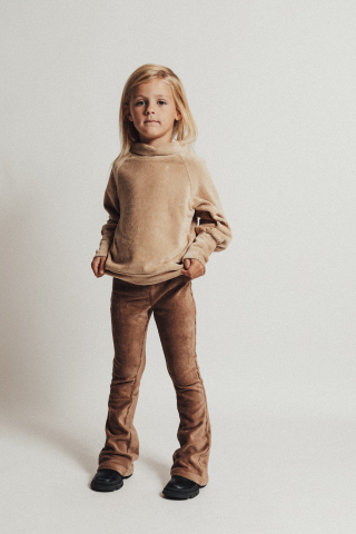 Pantaloni & Colanti - Pantaloni evazați din catifea raiata, Yate, bumbac organic, culoarea Taupe