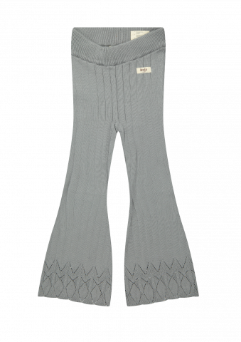 Pantaloni & Colanti - Pantaloni evazați, Mary, bumbac organic, culoarea Greyish Blue, Baje