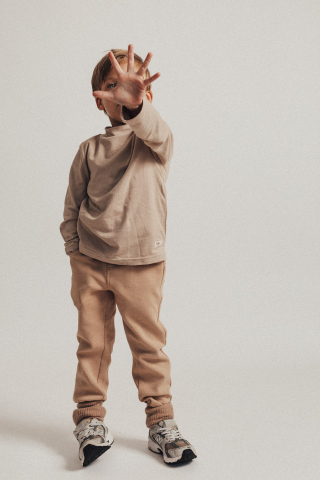 Baje - Pantaloni Grays, bumbac organic, Peanut, Baje