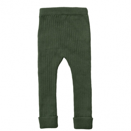 Pantaloni Lynge, bumbac organic, verde, Hanevild [1]
