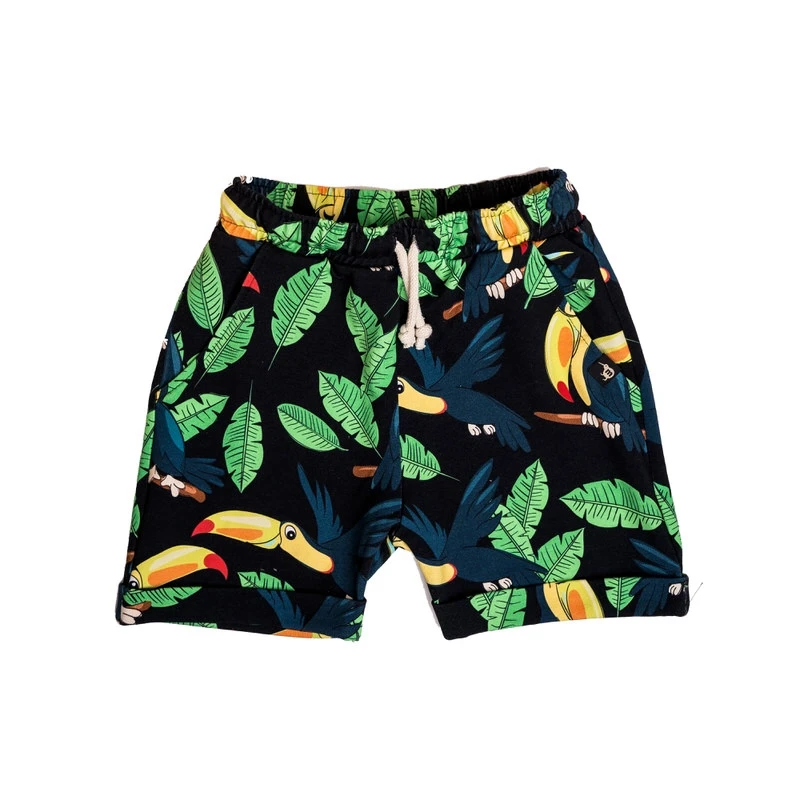 Branduri - Pantaloni scurți, bumbac organic, Black Toucan