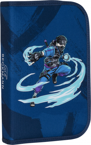 Ghiozdane, Rucsacuri, Genti - Penar cu o singură secțiune - complet echipat, Ninja master blue