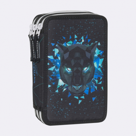 Rechizite scolare - Penar cu trei sectiuni complet echipat, Panther