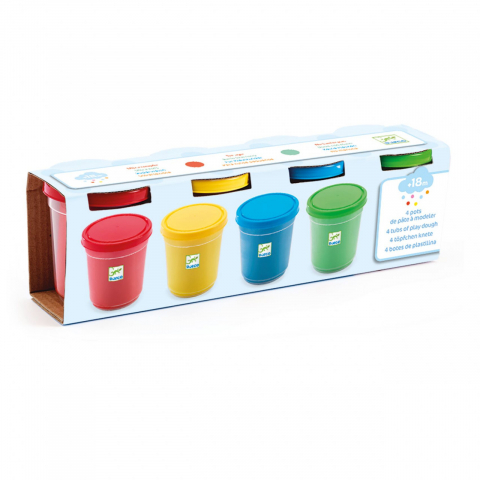 Creative - Plastilina 4 tuburi culori clasice, Djeco