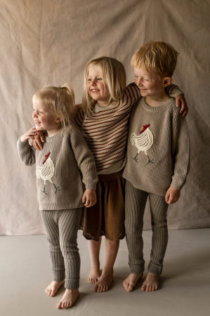 Pulover bumbac organic, gri deschis, Hanevild [2]