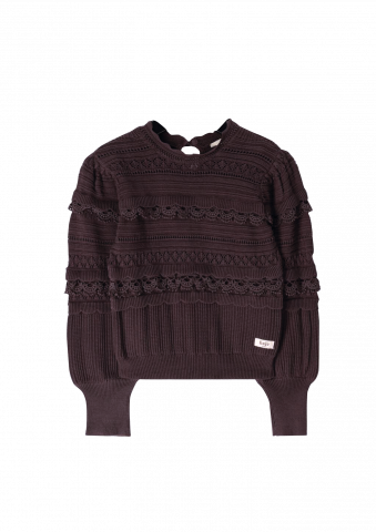 Pulover Nine, culoarea purple vintage, Baje [3]