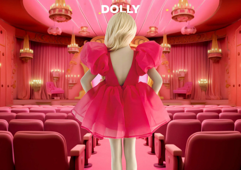 ROCHIE TUTU cu mâneci bufante, V-BACK, barbiepink [2]