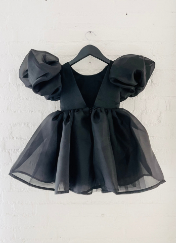 ROCHIE TUTU cu mâneci bufante, V-BACK, neagra [8]