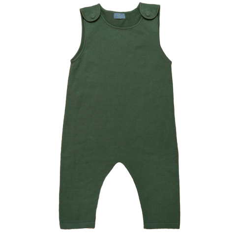 Salopeta pantaloni Alvin, bumbac organic, verde [1]